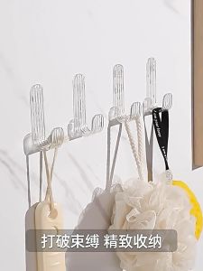 Móc dán tường chữ J Móc dán tường đa năng siêu dính treo đồ thông minh trong suốt mẫu mới - Giá bán 1 móc