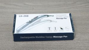 Suolaer Rechargeable Electric Acupuncture Pen 9 Intensity Meridian Therapy Muscle Relax Pain Relief Body Massage Energy Stick with 3/5 Massage Heads with Free Gel