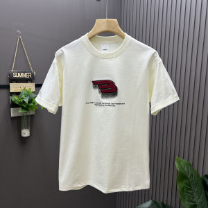 Áo Thun Nam Tay Ngắn Cổ Tròn Mùa Hè Thường Ngày in Chữ Cotton Pha Trộn Thoải Mái Thoáng Khí Thời Trang Áo Thun Đa Năng