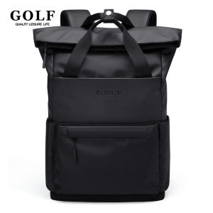 GOLF QUALITY Waterproof Laptop Backpack Men Stylish Business Backpack With Laptop Compartment Expandable Large Capacity Oxford Back Pack Bag Black Travel