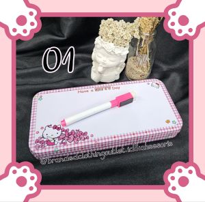 KOTAK PENSIL 2TINGKAT PLUS WHITEBOARD FREE SPIDOL / TEMPAT PENSIL KALENG BESAR / TEMPAT PENSIL KARAKTER HELLOKITTY SPIDERMAN AVENGERS / CUTE PENCIL CASE / PDC6518