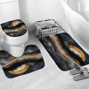 Waterproof Home Decor Digital Printing Shower Curtain Set