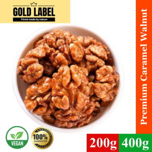GoldLabel Premium Caramel Walnut 200g/400g - Vegan 100% Guaranteed Quality Snack