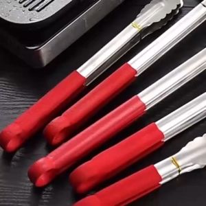 Tongs stainless steel rubber tongs for cooking non stick tongs silicone barbecue tongs spaghetti tongs steak tongs clip for cooking tongs for samgyupsa serving tongs buffet server set food tong party needs camping cooking set thongs for kitchen accessorie