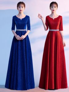Elegant Long Womens Dress New Chorus Performance Outfit Poem Recitation Host Evening Gown Resin Diamond Decor mid Waist
