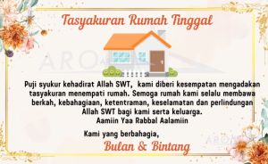 Kartu Tasyakuran Rumah - Kartu Tasyakuran Rumah Baru - Kartu Tasyakuran Pindahan Rumah - Syukuran Rumah - Syukuran Pindahan Rumah