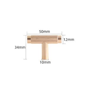 Modern Solid Aluminum Alloy Knurled HandlesDrawer PullsFurniture Door Carved KnobsRound T Bar Handle Kitchen Cabinet Hardware
