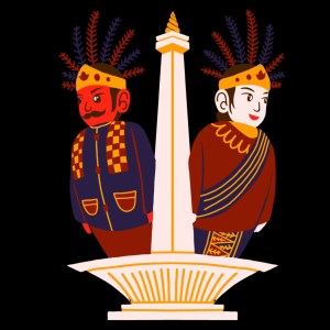 Cukin Ondel ondel Jakarta / Cukin Betawi / Syal betawi / Selendang Ondel ondel