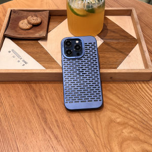 WANKEHUANG | Wan Shell King Hollow Out Heat Dissipation Net Shell Magnetic Absorption iPhone 15 Pro Max Protective Case Breathable 14 Pro Max Hard Shell