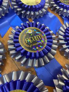 GARLAND DOUBLE ROSETTE FOR ALL OCCASION