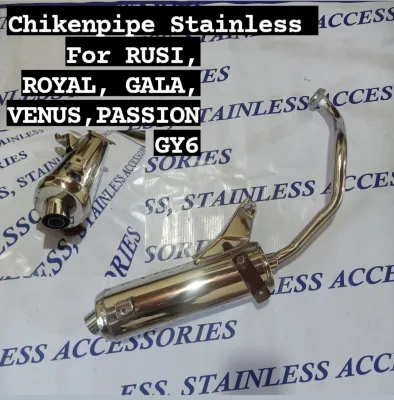 STAINLESS EXHAUST CHIKENPIPE for RUSIROYALGALAGY6PASSIONVENUS