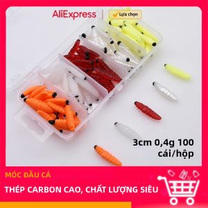 MrLurion 100 Chiếc Bánh Mì Nhỏ Giun Giòi Dụ Mồi 3Cm 0.4G Sống Động Như Thật Silica Câu Cho Cá Rô Cá Hồi Bass-Nhiều Màu Sắc