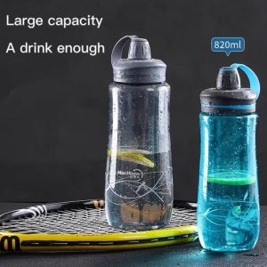 Travel sports water bottle outdoor portable fitness running water bottle plastic drop-proof space cup 820 ml