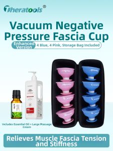 Theratools | Relaxation Muscle Scraping Meridian Massage Silicone Cupping Jar