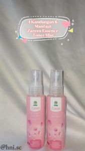 Zareen Essence Toner Mist HNI || Toner Wajah Untuk Merawat Kesehatan Kulit