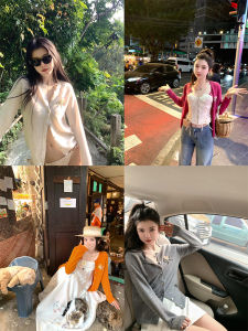 Yuxiaoping Womens Knitted Sweater Wool Integrated Machine Short Style Spring 2025 Long Sleeve round Neck Slim Fit Jacket