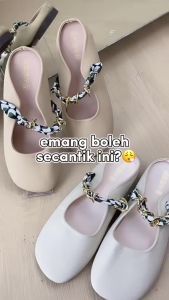 【Produk Diskon】 Sandal wanita / Slip-on / half slipper / sandal slop / sandal jalan / Sandal korea