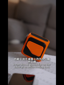 JameMirs พัดลมคาดเอว 10000mAh ลมแรง100ระดับ พัดลมแขวนไว้ที่เอว LEDแสดง มีตั้งแคมป์ไฟฉุกเฉิน เหมาะสำหรับกลางแจ้ง/พ่อครัว/คนส่ง