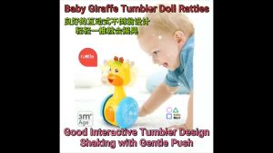 Baby Giraffe Tumbler Doll Rattles 婴儿长颈鹿不倒翁娃娃摇铃 Boneka Giraffe Bayi Bergerak