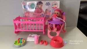 BONEKA BISA MINUM DAN BISA PIPIS BANYAK SUARANYA LENGKAP DENGAN BOX BABY DAN BANYAK ACCESORIES YANG LAINNYA