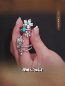 Ciga Long | Windmill Jasmine Turquoise Pearl Multiple Circle Ring