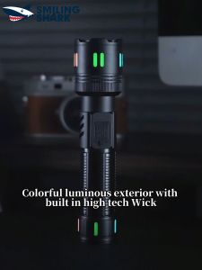 SMILING SHARK SD5320 LED Flashlights 5Mode Super Bright Torch Light Type-c Rechargeable Waterproof Super Durable Outside Camping Emergency Lighting