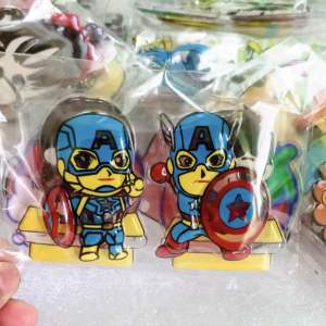 แผ่นลอกลายช็อกโกแลต พิมพ์ลายการ์ตูนตกแต่งขนม แบบตัดสำเร็จคละลาย 10ตัวต่อแพ็ค