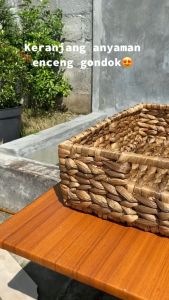 Tray / Nampan / Baki / Wadah Saji / Hampers / Kotak Penyimpanan Anyaman Enceng Gondok / Organizer Box Storage Box Organizer