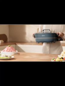 Nồi Lẩu Điện Đa Năng 3 Mức Nhiệt Công Suất 1800w Dung Tích 6 lít Thiết Kế An Toàn Có Thể Được Sử Dụng Hấp Lẩu Chiên Xào Hầm