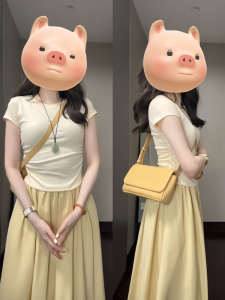 plus Size Sweet Korean Style round Neck Short Sleeve T-Shirt Top High Waist Half Body Long Skirt Two Piece Set for Women