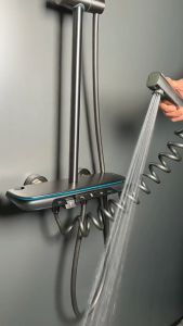 SEN CÂY TẮM ĐỨNG 2 ĐƯỜNG NƯỚC NÓNG LẠNH NÚT PHÍM ĐÀN CÓ ĐÈN LED HIỂN THỊ NHIỆT ĐỘ