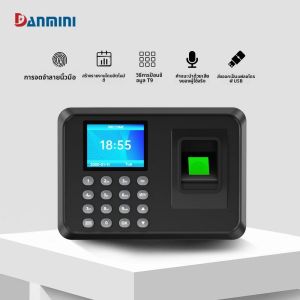 เครื่องบันทึกลายนิ้วมือขนาด 2.4 นิ้วรองรับ 15 ภาษา 100000 นาฬิกาในบันทึกเวลาพนักงานการเข้าร่วมจัดการข้อมูล USB