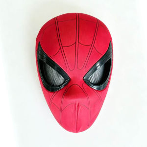 Bandai | 2026 Popular Breathable Spider Man Headset with Chin Operable Blink Touch Glowing Mask Miles Halloween Cosplay Boys Headgear Toy