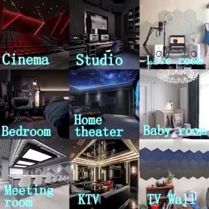 12Pack Acoustic Panels Sound Proof Padding Bevled Edge Polyester Fiber Panels High Density Acoustic Treatment Wall Decoration for Home Office Studio 12\"X12\"X0.35\"inch