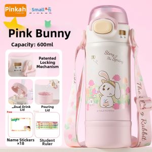 pinkah | Children Summer Insulated Cup with Sippy Straw for Boys and Students