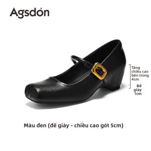 Agsdon | Giày French Mary Jane Đế Trong