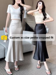ZIYAN | High-Quality Satin Acetate Fish Tail Skirt A-Line Wrap Skirt