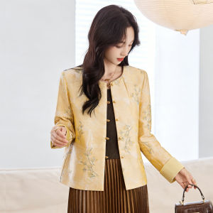 MANWUJINGLING | Chinese Style Womens Jacket With Button Knots and Embroidery