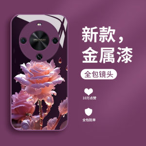 เคสโทรศัพท์ Huawei Enjoy 70X แบบใหม่ กระจกเหลว ป้องกันเลนส์ ลายดอกกุหลาบ ป้องกันการตกหล่น ดีไซน์เก๋ไก๋ สำหรับผู้หญิง