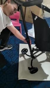 2025 รถเข็นเด็กพกพาอลูมิเนียมอัลลอยด์ข้ามพรมแดน รถเข็นเด็กเดินน้ำหนักเบาพับได้เหมาะสำหรับเครื่องบิน