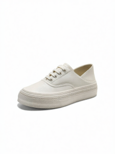 Belle | Leather White Casual Shoes 3.5cm Thick Sole