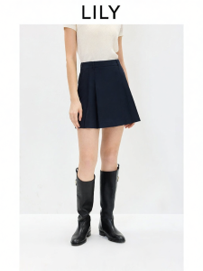 Lily | Chân Váy Xòe Dập Ly Ngắn Phong Cách Học Đường Cao Waist Phù Hợp Văn Phòng