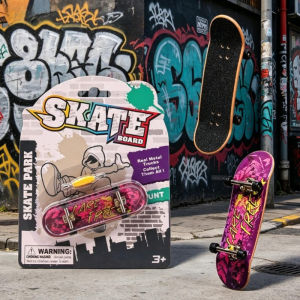 Hot Toys | Finger Skateboard Shallow Concave Double Upturned Blister Card Package Fingerboard with Metal Bridge Competitive Fingertip Toy