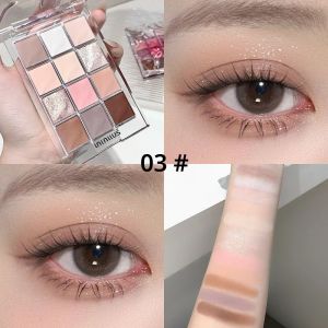 พาเลทอายแชโดว์ Gege bear ลายคลื่นน้ำ 12 สี อายแชโดว์เนื้อแมทท์ประกายละเอียดแบบธรรมชาติ