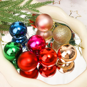 【On Sale】6Pcs ลูกบอลต้นคริสต์มาสแขวนสำหรับงานปาร์ตี้คริสมาสต์ปีใหม่ของเครื่องประดับตกแต่งแขวนบ้าน