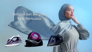 PANASONIC 1800W NI-M300 Steam Iron 80G NI-M300TVSK Titanium Soleplate Continuous Steam Spray Anti Slip Grip Seterika 熨 WAH LEE STORE