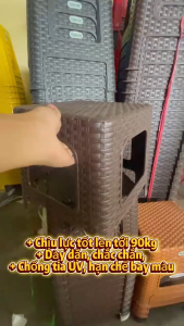 Ghế Nhựa Đan Mây Lùn Ghế Trà Chanh Cafe Vỉa Hè TADAHOME Hàng Loại Tốt Nhiều Màu Sắc