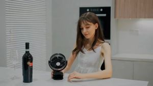 Clip Fan Mini Portable Charging Small Fan Digital Display Desktop Student Dormitory Silent Mini Small Electric Fan