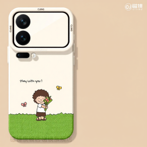 CIJING | Vỏ Silicone Mềm Hình Mắt Thiên Thần Hoạ Tiết Đôi Cartoon Chống Rơi Bảo Vệ Toàn Diện