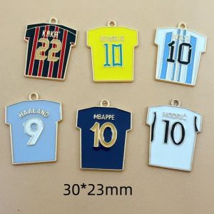 Enamel Sports Star Jersey Pendant Suitable for Necklaces Earrings DIY Bracelets Handmade Jewelry Accessories